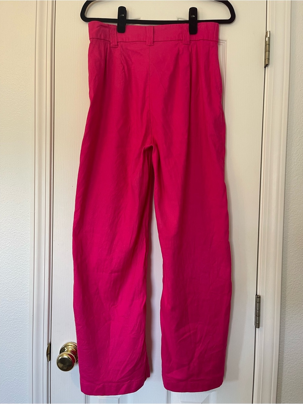 Nicole Miller New York Wide-Leg High-Rise Pants in Vibrant Fuchsia - Picture 11 of 12